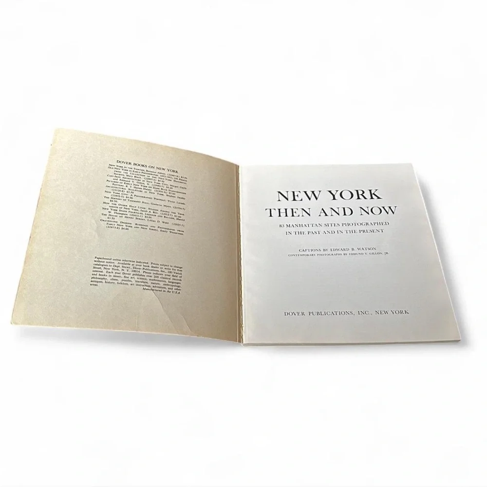💜 Vintage New York Then And Now 1976 Book - Edward B. Watson/Edmund V. Gillon Jr
